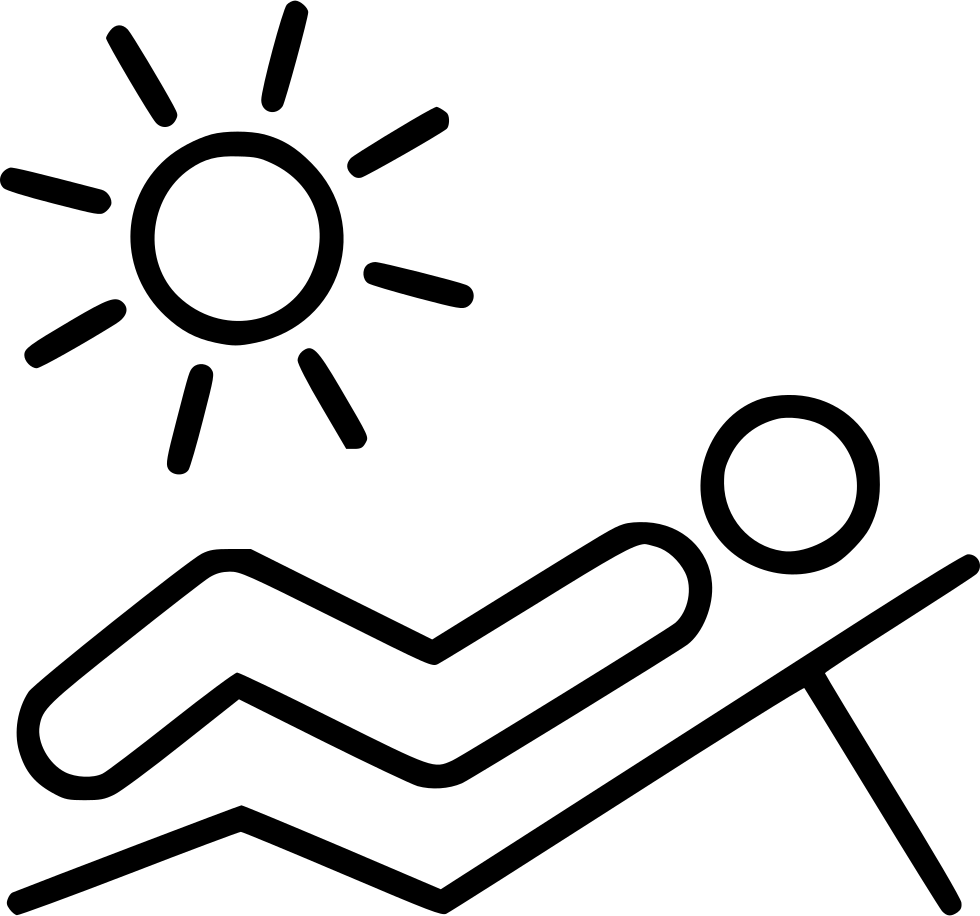 Beach Sunbathing Sun Tanning Svg Png Icon - No Sunlight Icon (980x916)