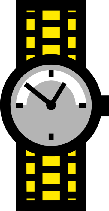 Vector Illustration Of Wristwatch Timepiece Watch Keeps - Vector Illustration Of Wristwatch Timepiece Watch Keeps (363x700)
