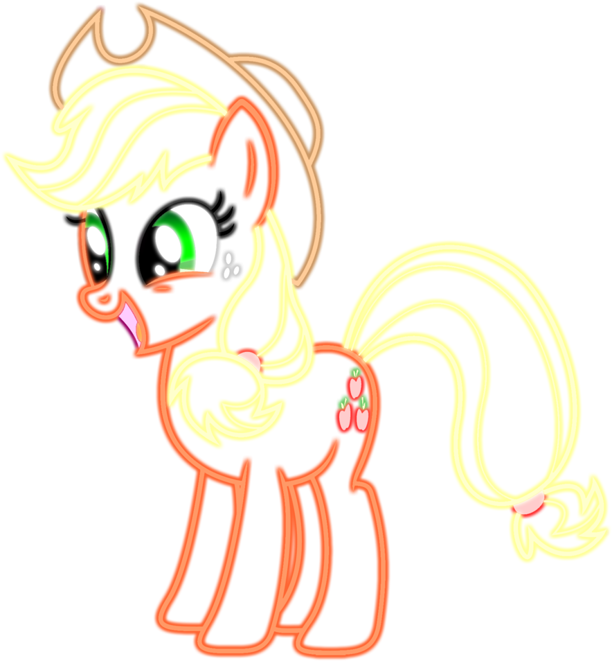 Stay Gold, Eyestrain Warning, Neon, Safe, Simple Background, - Cartoon (1055x1024)