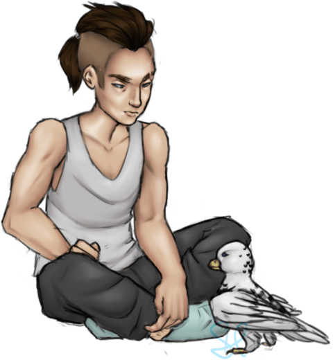 Free Png Download Bird N Man Sad Png Images Background - Sitting (480x520)