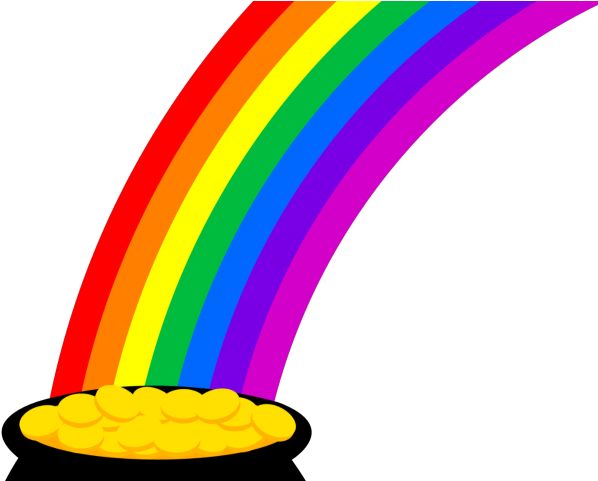 Rainbow Clipart Gold - Rainbow Pot Of Gold Svg (640x480)