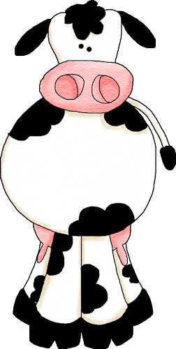 Cute Cow Classic Round Sticker - Tallest To Shortest Animals (252x500)
