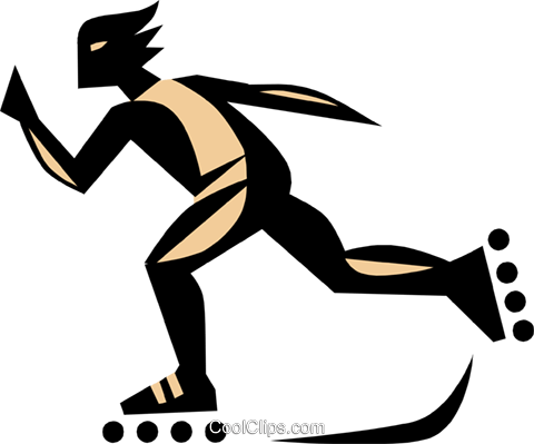 Roller-skater Royalty Free Vector Clip Art Illustration - Clip Art (480x399)