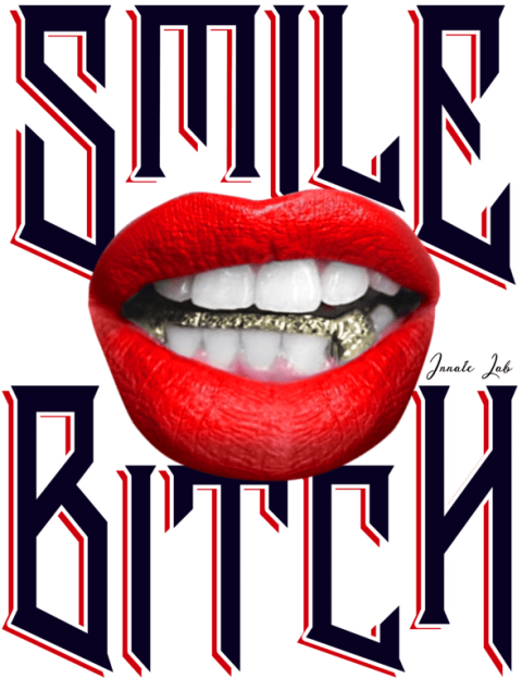 Free Png Download Smile Bitch Female Grillz Gold Lips - Smile Bitch (480x623)