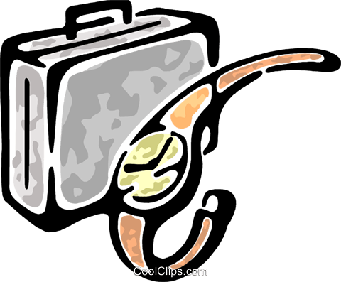 Suitcase And A Wristwatch Royalty Free Vector Clip - Suitcase And A Wristwatch Royalty Free Vector Clip (480x397)