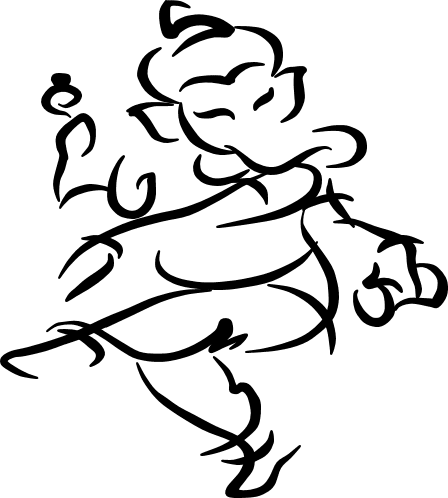 Ganesh Clip Art Free - Ganesha Stickers For Bike (448x498)
