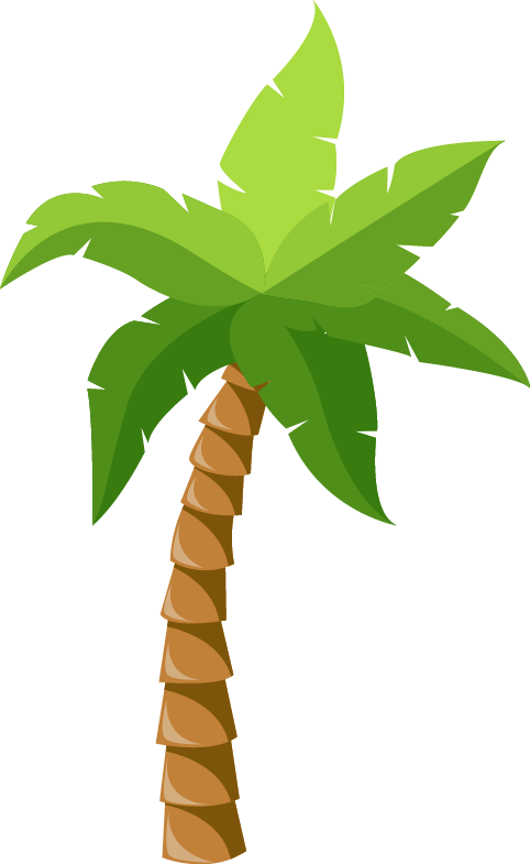 Cartoon Png Transparent Palm Tree (482x785)