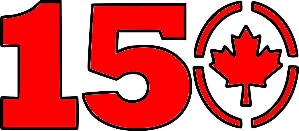 Picture Of Canada 150 Stencil - Picture Of Canada 150 Stencil (1025x452)