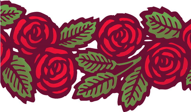 Classic Clipart Vintage Decorative - Rose Banner Clipart (640x480)