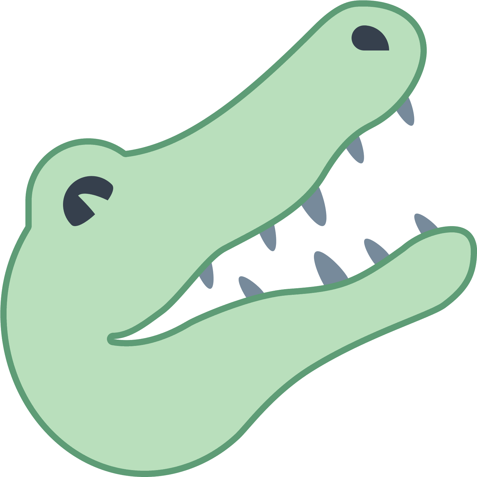 Aligator Icon Free Download Png And Vector - American Crocodile (1600x1600)