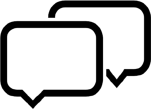 Ics-01 - Messages Outline Icon Png (490x490)