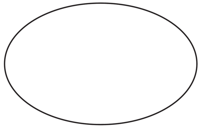 Oval Yard Signs - Oval Shape Clipart Black And White (673x426)