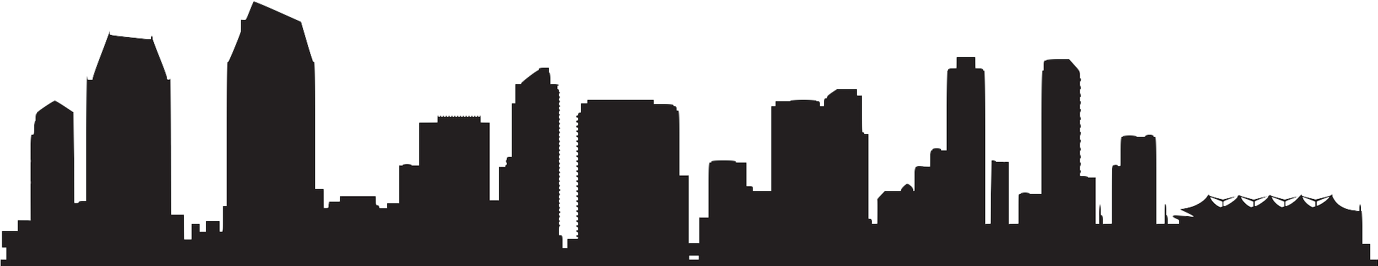 Nvmw - San Diego Skyline Png (2000x383)