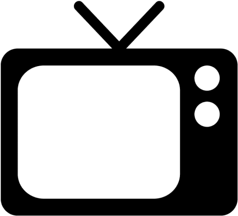 Free Png Download Old Television Clipart Png Photo - Tv Logo Black And White (850x567)