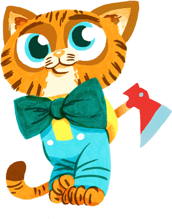 An Innocent Kitty - Cartoon (431x507)