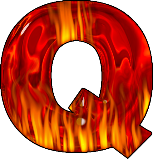 Is For Quit As In Rage Quit - Alphabets Hot Letter Q Png (490x509)