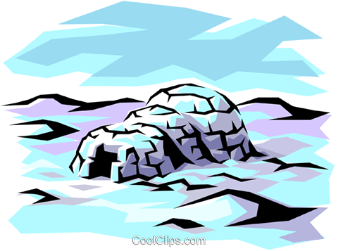 Igloo Royalty Free Vector Clip Art Illustration - Illustration (480x357)