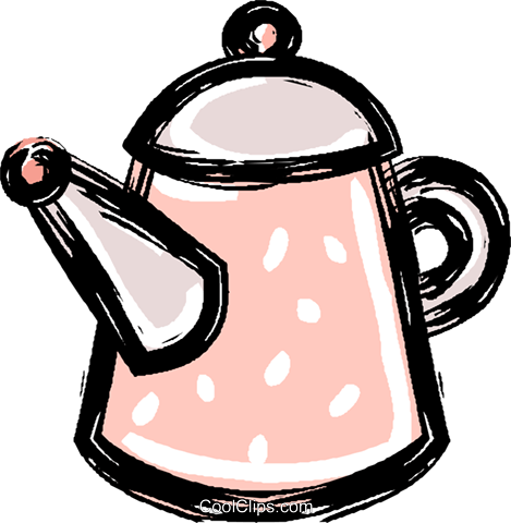 Coffee Pot Royalty Free Vector Clip Art Illustration - Kaffeekanne Clipart (469x480)