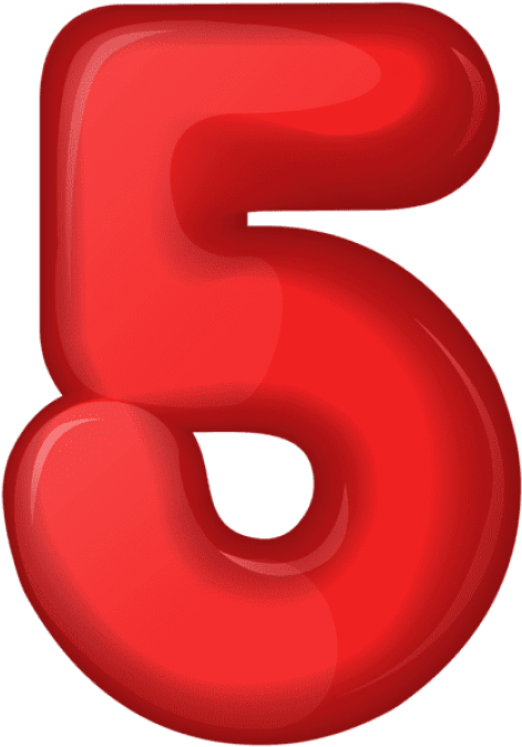 Free Png Download Red Number Five Clipart Png Photo - Número 5 Png Rojo (480x680)