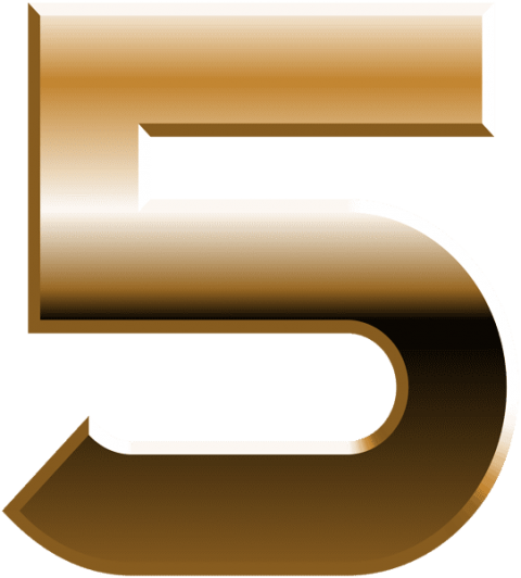 Free Png Number Five Golden Transparent Png Images - Free Png Number Five Golden Transparent Png Images (480x532)