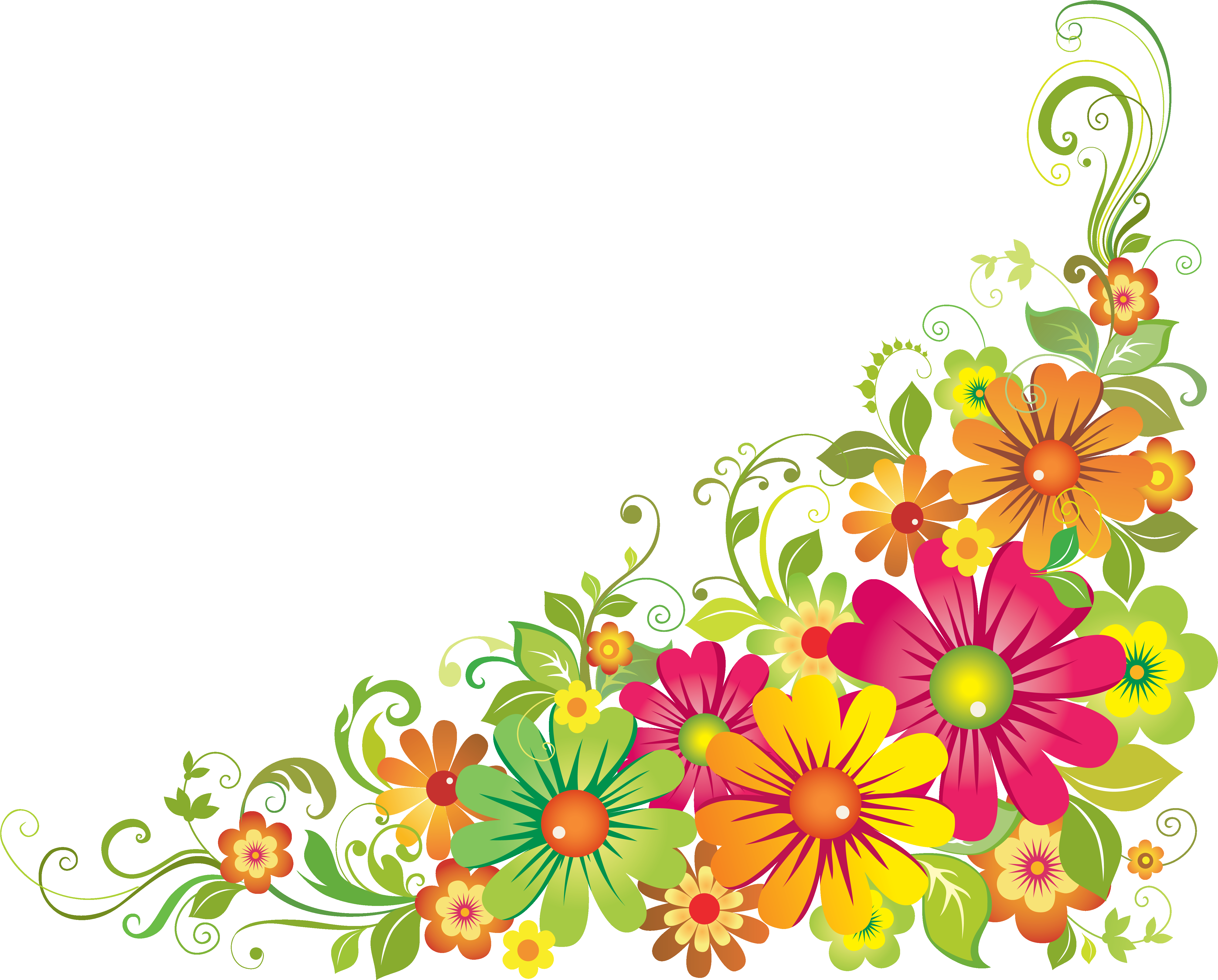 Free Borders To Use As Wallpaper Borders Clip Art Borders - Clipart Flower Border (5254x4240)