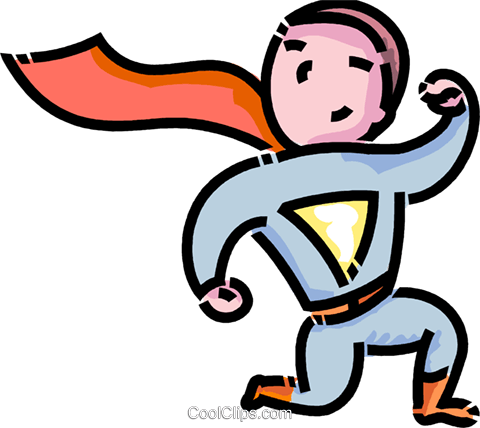 Boy Dressed Up Like A Superman Royalty Free Vector - Boy Dressed Up Like A Superman Royalty Free Vector (480x428)