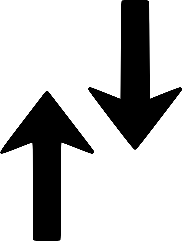 Swap Clipart Up And Down Arrow - Sign (743x980)