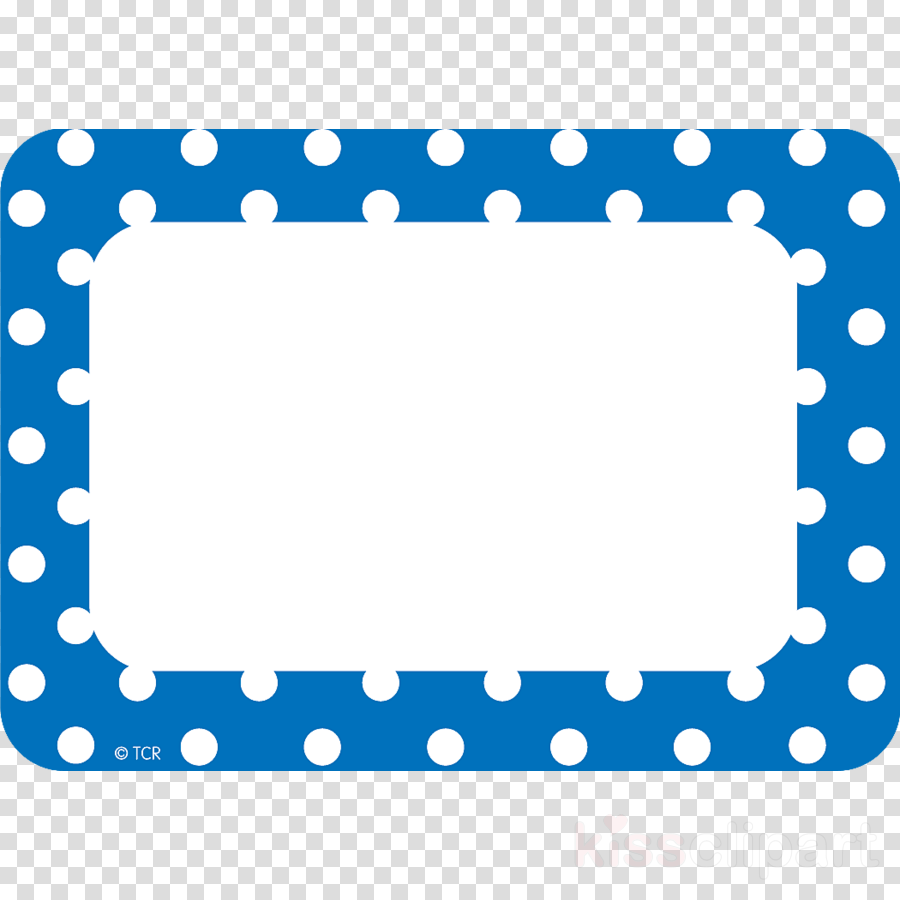 Teacher Created Resources Tcr5538 Black Polka Dots - Blue Polka Dot Name Tags (900x900)