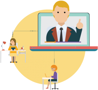 Some Tools For Delivering Lectures Online - Cartoon (460x409)