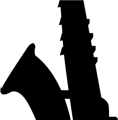 Saxophone Clipart Silhouette - Illustration (640x480)