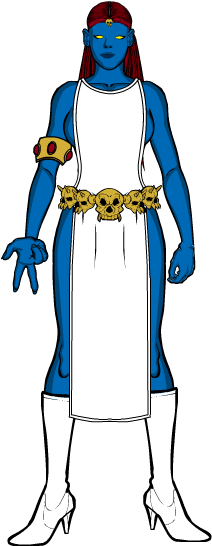 Mystique Via Hero Machine By Wild Card Cr - Illustration (400x600)