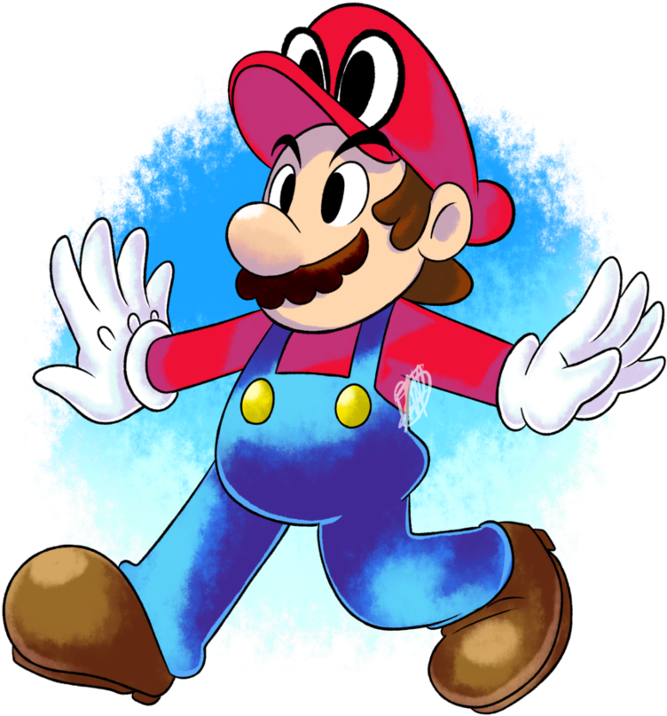 Clip Transparent Library Fanart By Dnpinotti On Deviantart - Super Mario Odyssey Fanart (894x894)