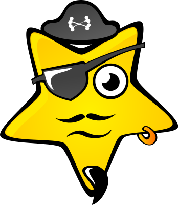 Star Pirate Patch /cartoon/stars/star Pirate Patchpnghtml - Pirate Star (348x400)