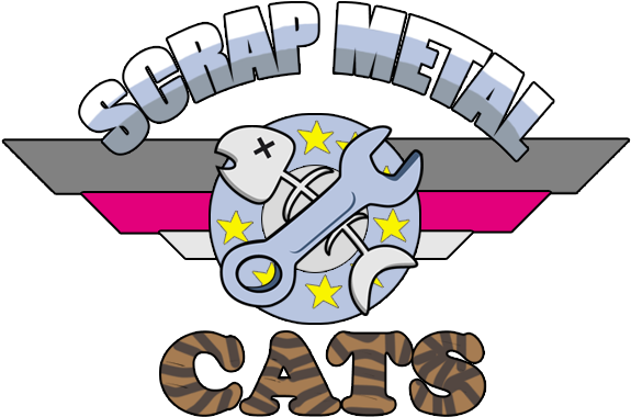 Scrap Metal Halloween Cats - Scrap Metal Halloween Cats (579x395)