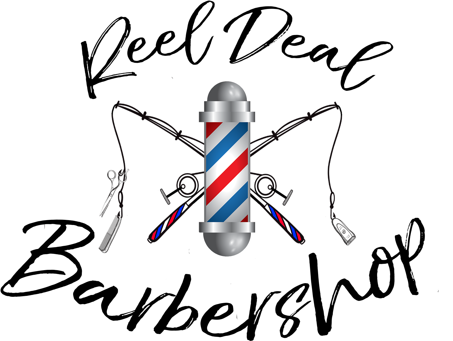 Final Reel Deal Barber Shop Logo-1 - Illustration (1568x1179)