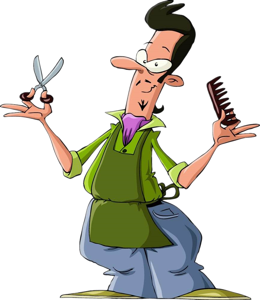 Comb Hairdresser Hairdressing Material - Hair Dresser Cartoon (867x999)