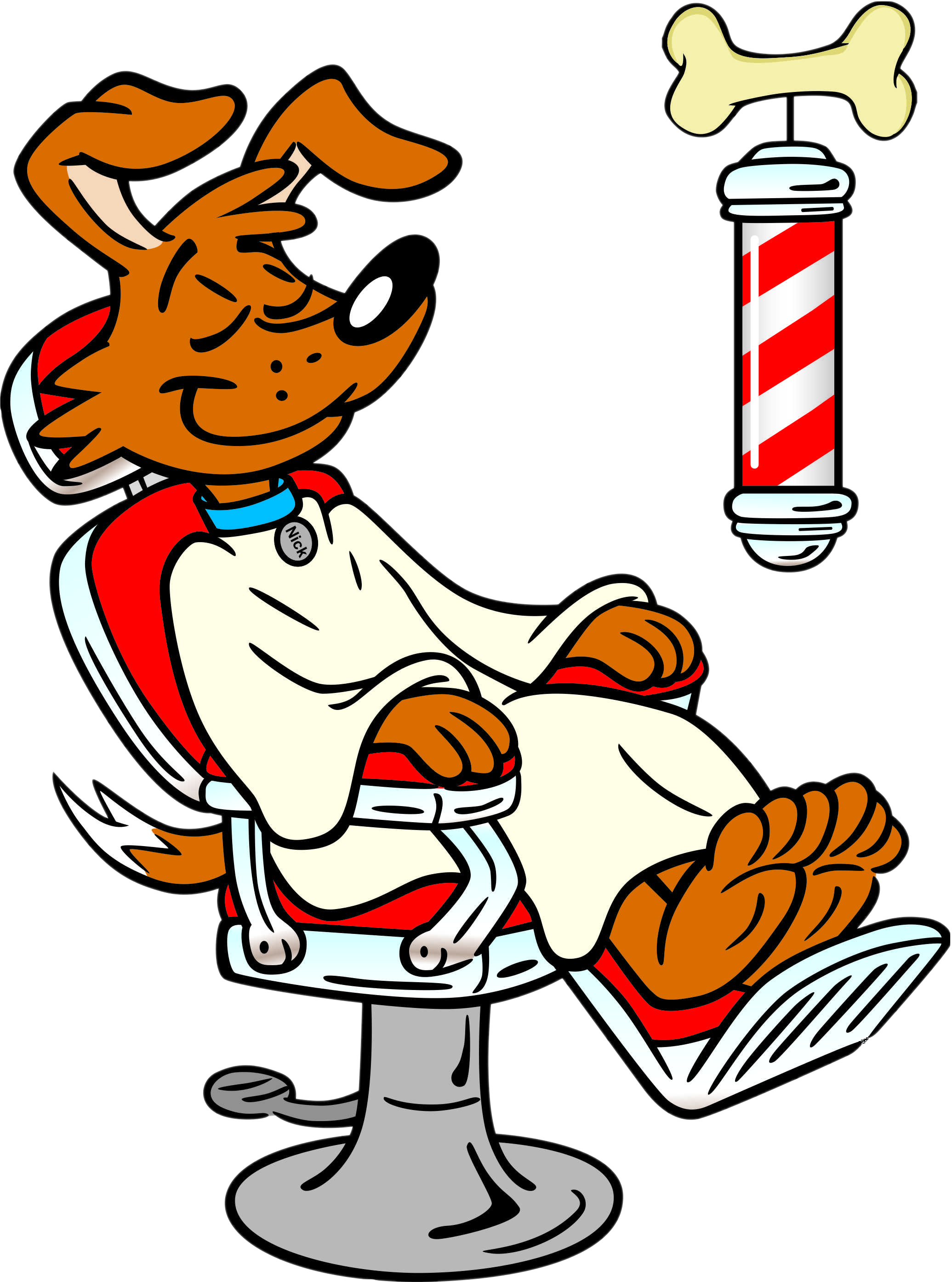 The Village Dog Barber - Cartoon Dog Barber (2071x2788)