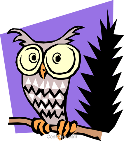 Cartoon Owl Royalty Free Vector Clip Art Illustration - Cartoon (425x480)