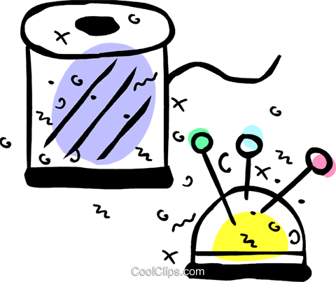 Sewing Needles Royalty Free Vector Clip Art Illustration - Sewing Needles Royalty Free Vector Clip Art Illustration (480x403)