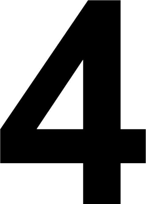 Free Png Number 4 Black And White Png - 4 Пнг (480x670)