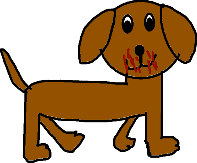 Dog - Dog Eating - Harrier (691x571)