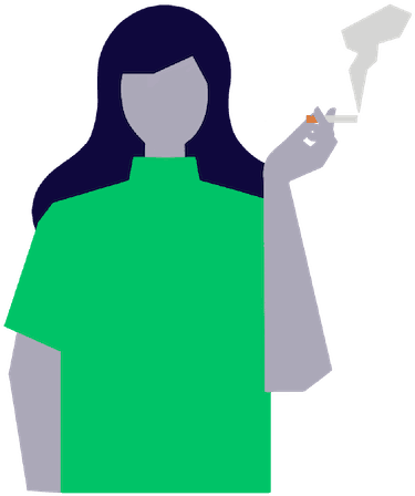 According To The National Cancer Institute, Smoking - Illustration (400x473)