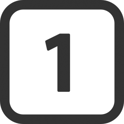 1 Black Number Png Png Images - 1 Icon (400x400)
