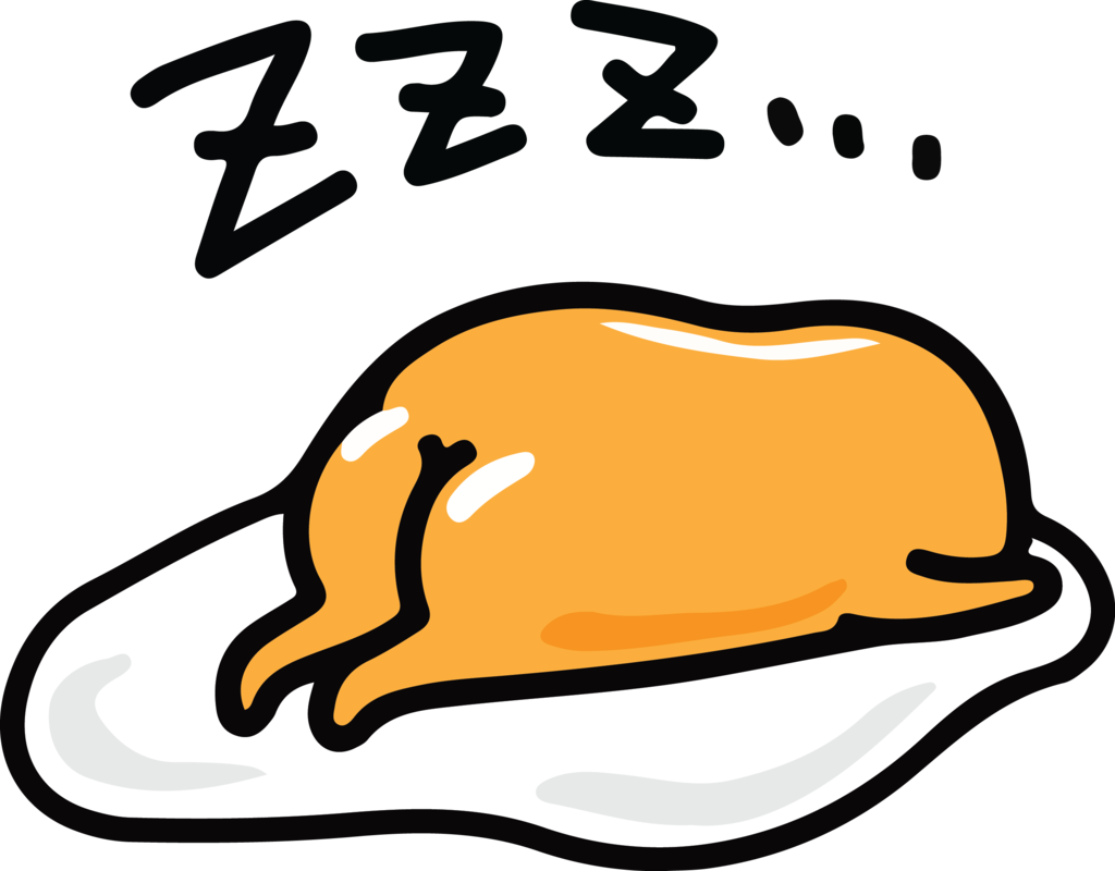 Sanrio Gudetama The Lazy Egg "zzz" Unisex T-shirt White - Gudetam...