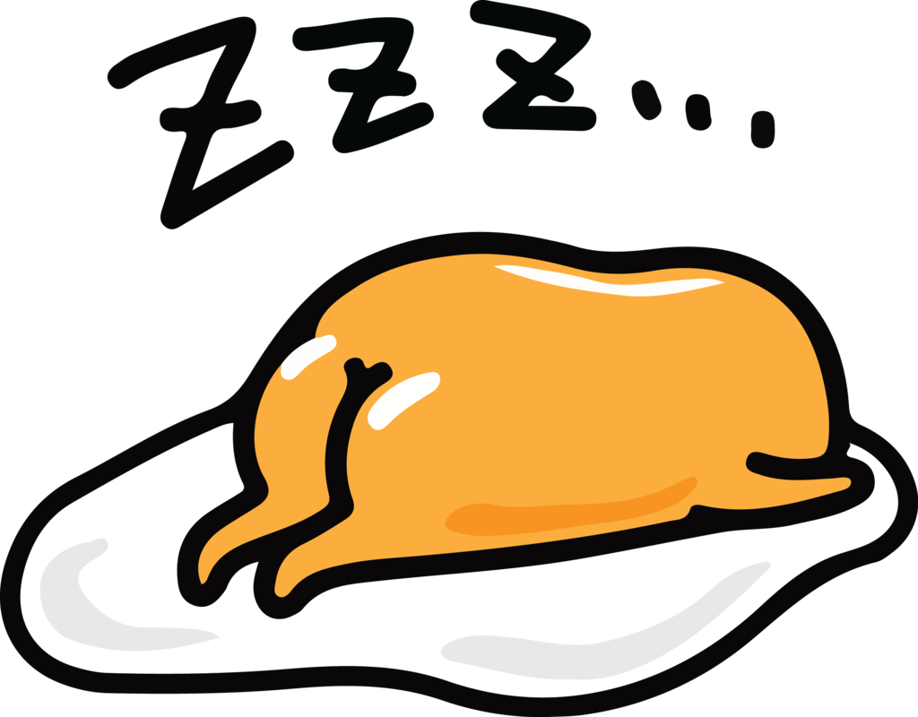 Sanrio Gudetama The Lazy Egg "zzz" Unisex T-shirt White - Gudetama Twitter Header (1024x800)