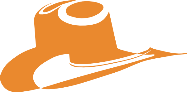 Black Cowboy Hat Clip Art (600x295)
