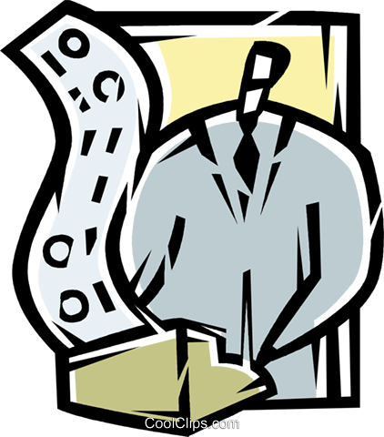 Accountant Royalty Free Vector Clip Art Illustration - Accountant Royalty Free Vector Clip Art Illustration (422x480)