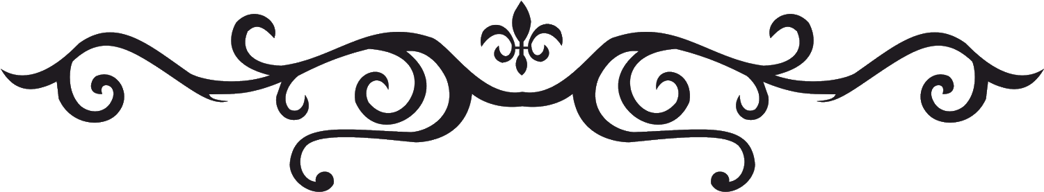 Underline Design And Simple Design Hand Drawn Elements - Fleur De Lis Border (1600x406)