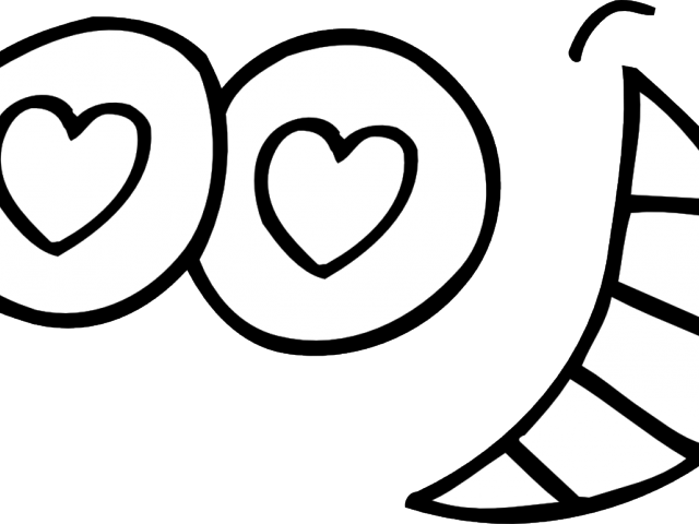 Coloring Pages Clipart Eye - Heart Eyes Clip Art (640x480)