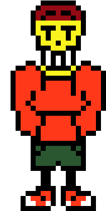 Nick Gamerswap Sprite - Pixel Art Underswap Sans (390x490)